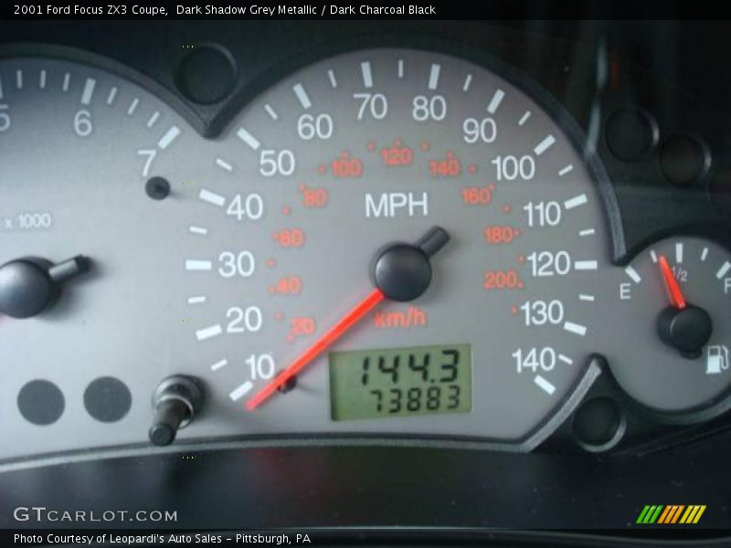 Dark Shadow Grey Metallic / Dark Charcoal Black 2001 Ford Focus ZX3 Coupe
