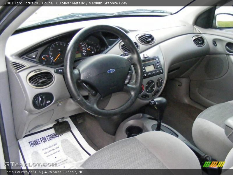 CD Silver Metallic / Medium Graphite Grey 2001 Ford Focus ZX3 Coupe