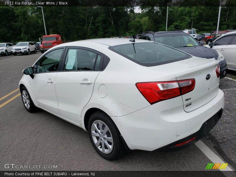 Clear White / Black 2012 Kia Rio LX