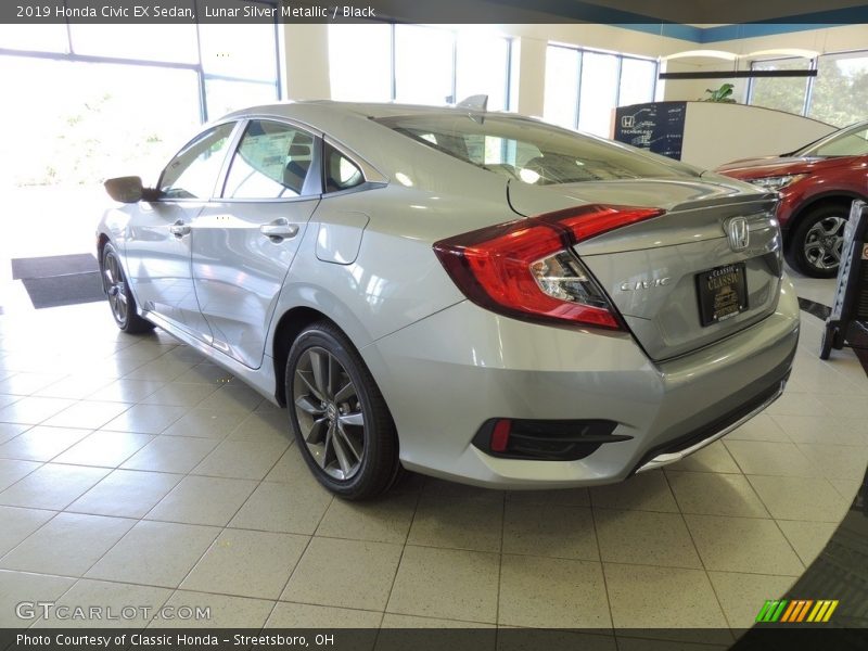 Lunar Silver Metallic / Black 2019 Honda Civic EX Sedan