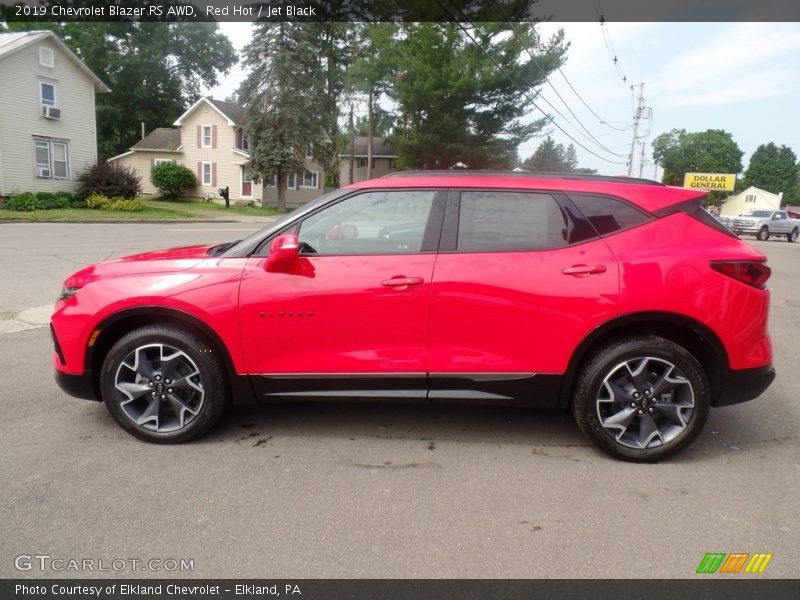 Red Hot / Jet Black 2019 Chevrolet Blazer RS AWD