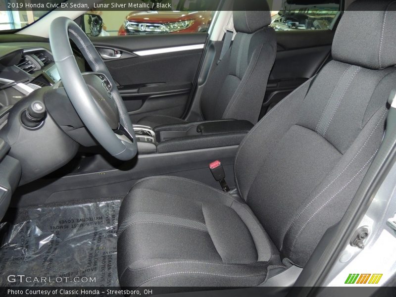 Lunar Silver Metallic / Black 2019 Honda Civic EX Sedan