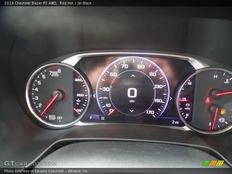 Red Hot / Jet Black 2019 Chevrolet Blazer RS AWD