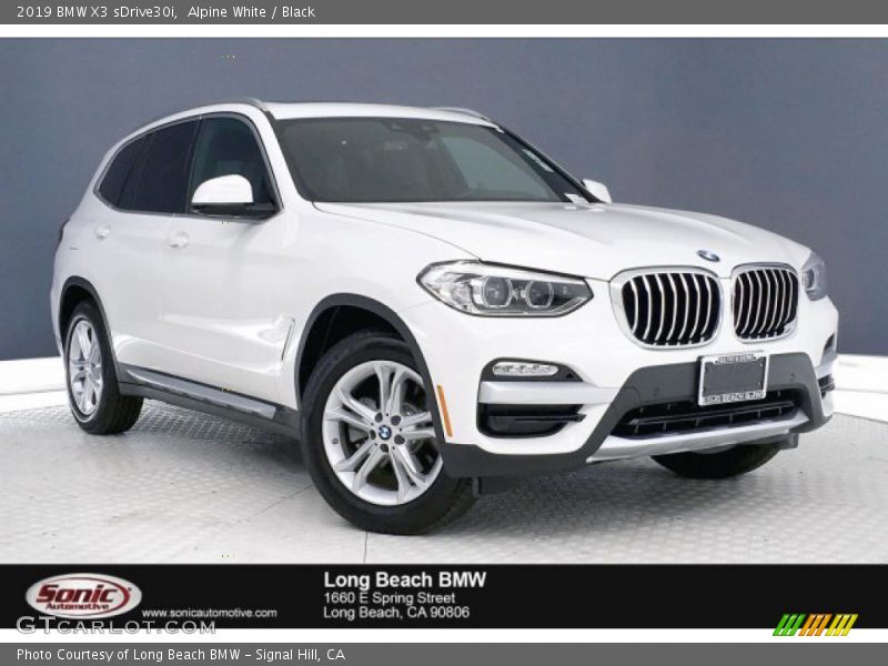 Alpine White / Black 2019 BMW X3 sDrive30i