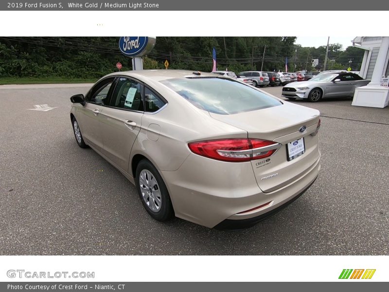 White Gold / Medium Light Stone 2019 Ford Fusion S