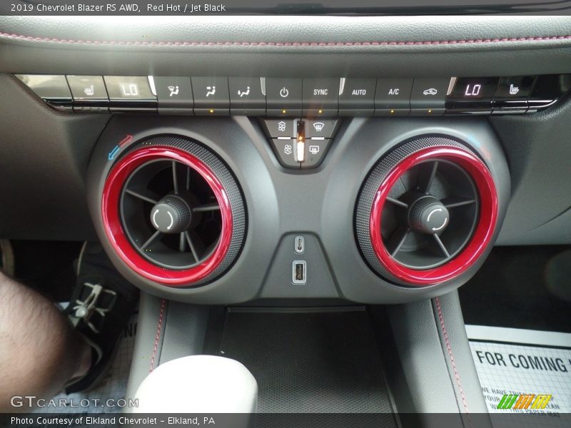 Red Hot / Jet Black 2019 Chevrolet Blazer RS AWD
