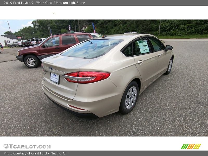 White Gold / Medium Light Stone 2019 Ford Fusion S