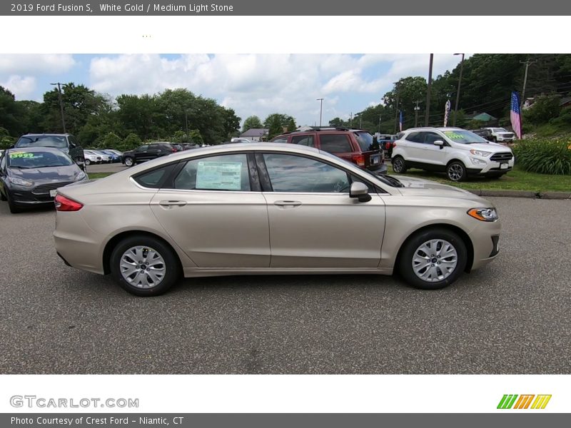 White Gold / Medium Light Stone 2019 Ford Fusion S