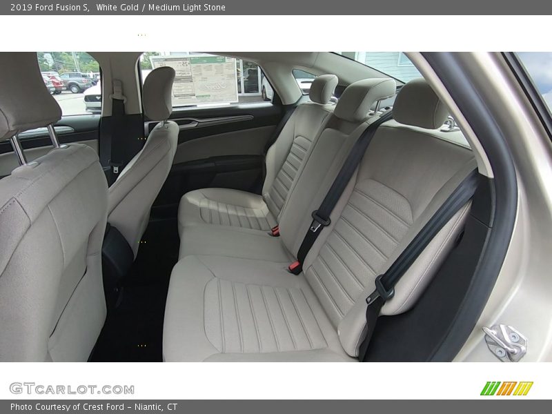 White Gold / Medium Light Stone 2019 Ford Fusion S
