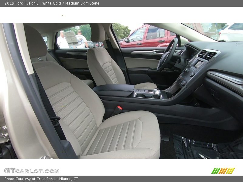 White Gold / Medium Light Stone 2019 Ford Fusion S
