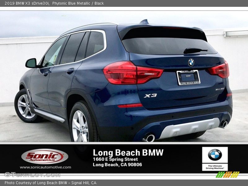 Phytonic Blue Metallic / Black 2019 BMW X3 sDrive30i