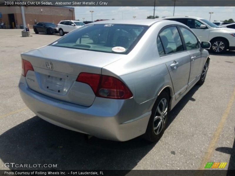 Alabaster Silver Metallic / Gray 2008 Honda Civic LX Sedan