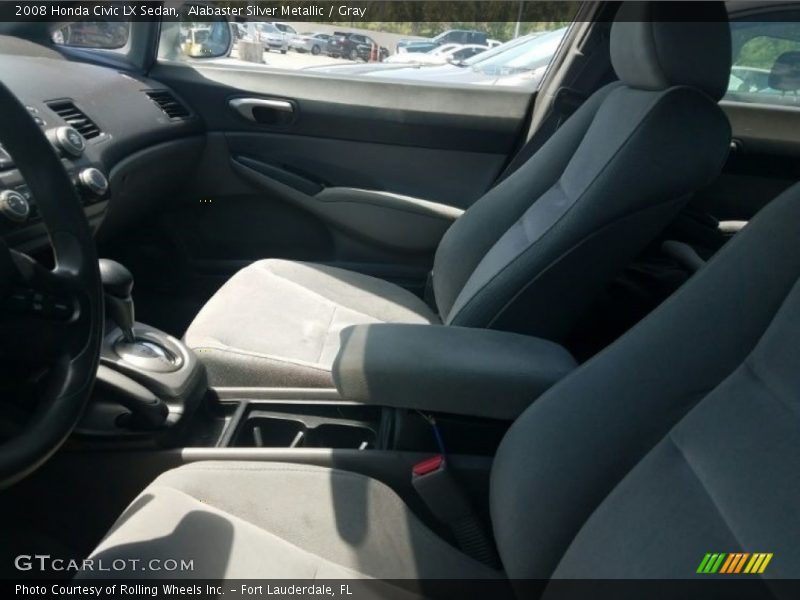 Alabaster Silver Metallic / Gray 2008 Honda Civic LX Sedan