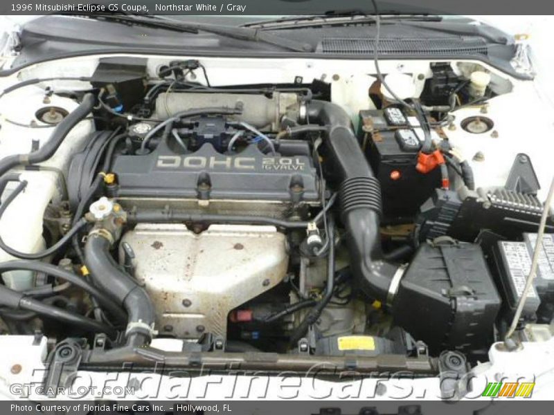 Northstar White / Gray 1996 Mitsubishi Eclipse GS Coupe