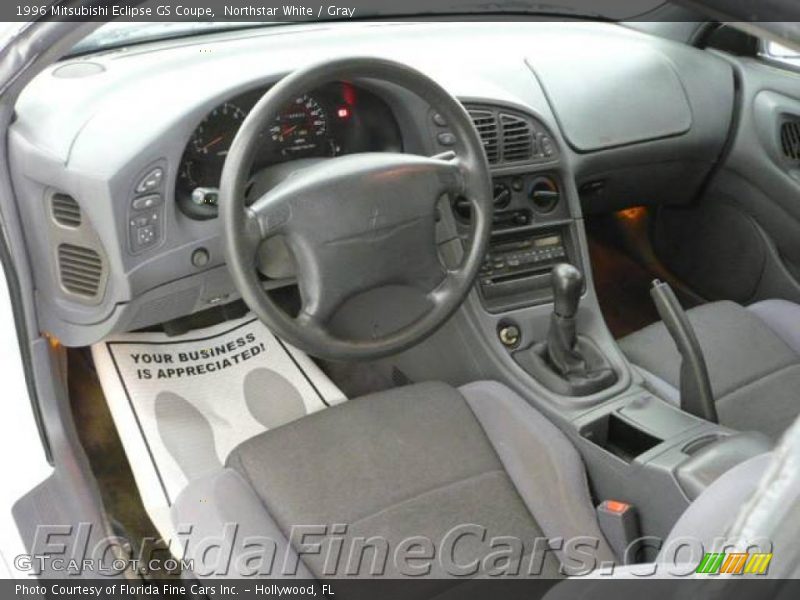 Northstar White / Gray 1996 Mitsubishi Eclipse GS Coupe