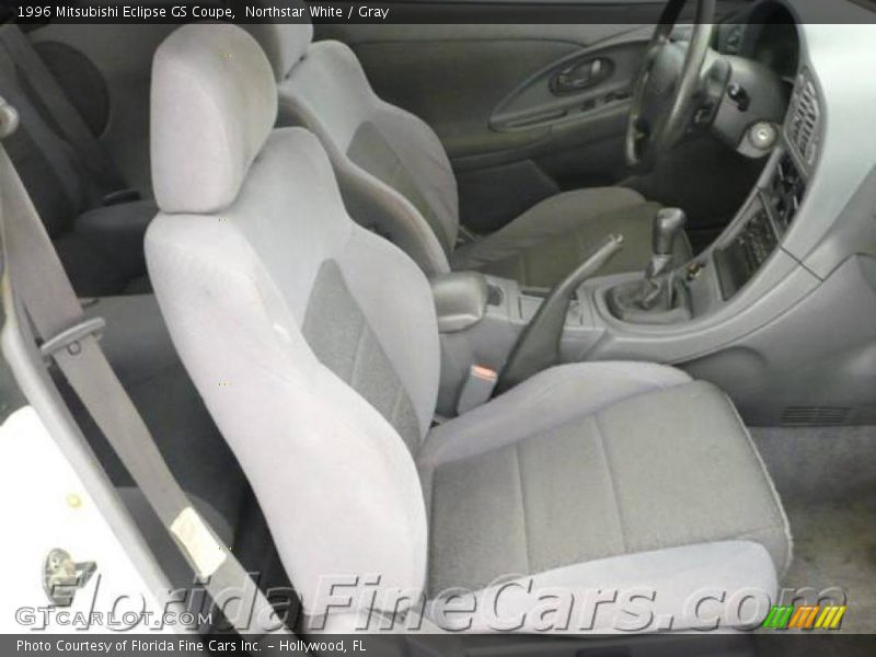 Northstar White / Gray 1996 Mitsubishi Eclipse GS Coupe