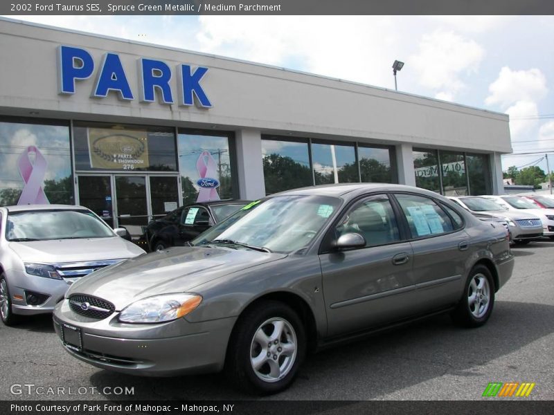 Spruce Green Metallic / Medium Parchment 2002 Ford Taurus SES