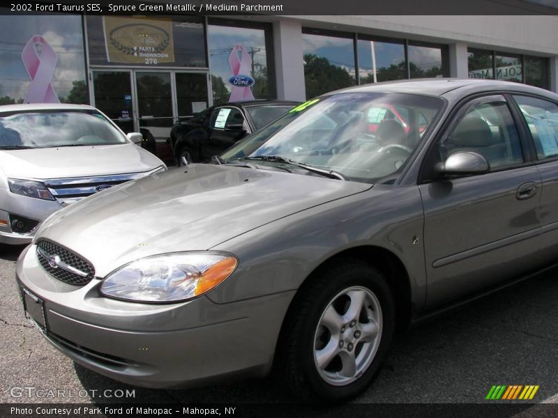 Spruce Green Metallic / Medium Parchment 2002 Ford Taurus SES