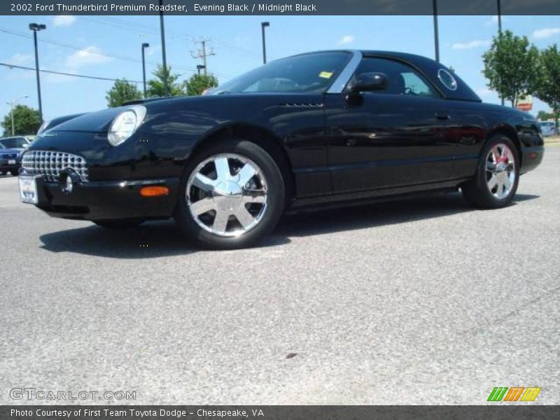 Evening Black / Midnight Black 2002 Ford Thunderbird Premium Roadster