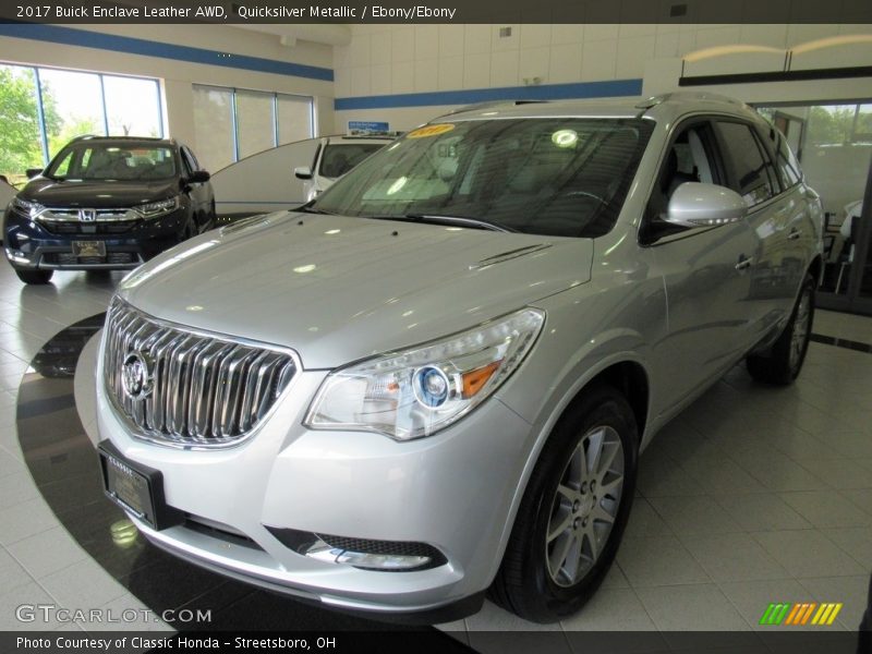 Quicksilver Metallic / Ebony/Ebony 2017 Buick Enclave Leather AWD