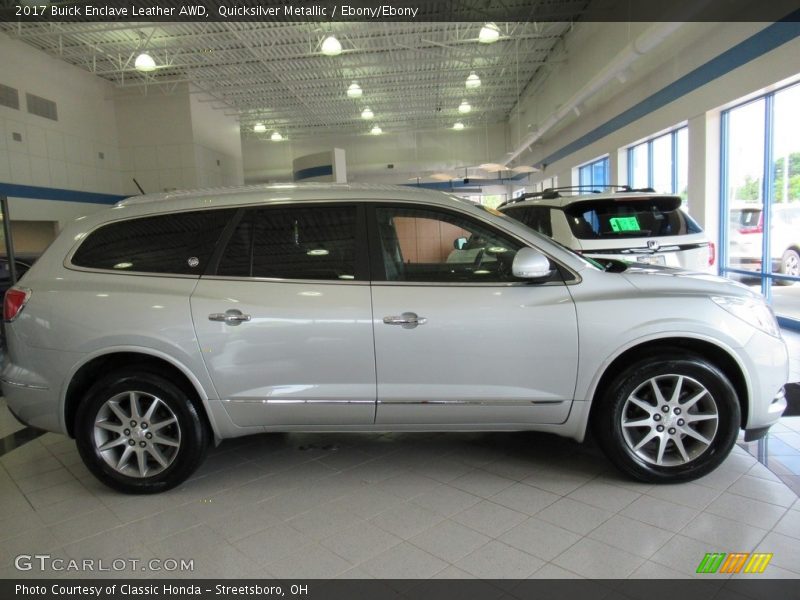 Quicksilver Metallic / Ebony/Ebony 2017 Buick Enclave Leather AWD