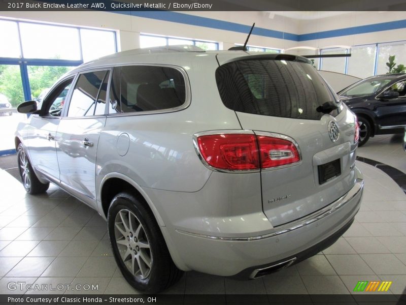 Quicksilver Metallic / Ebony/Ebony 2017 Buick Enclave Leather AWD