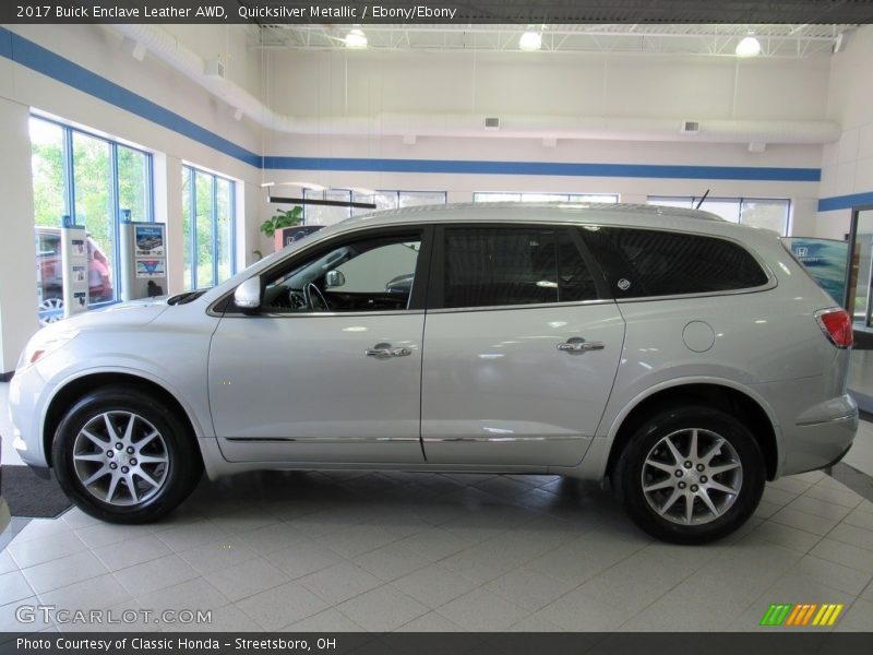 Quicksilver Metallic / Ebony/Ebony 2017 Buick Enclave Leather AWD