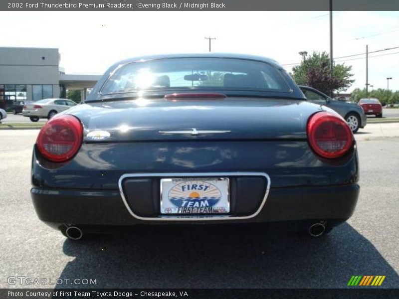 Evening Black / Midnight Black 2002 Ford Thunderbird Premium Roadster