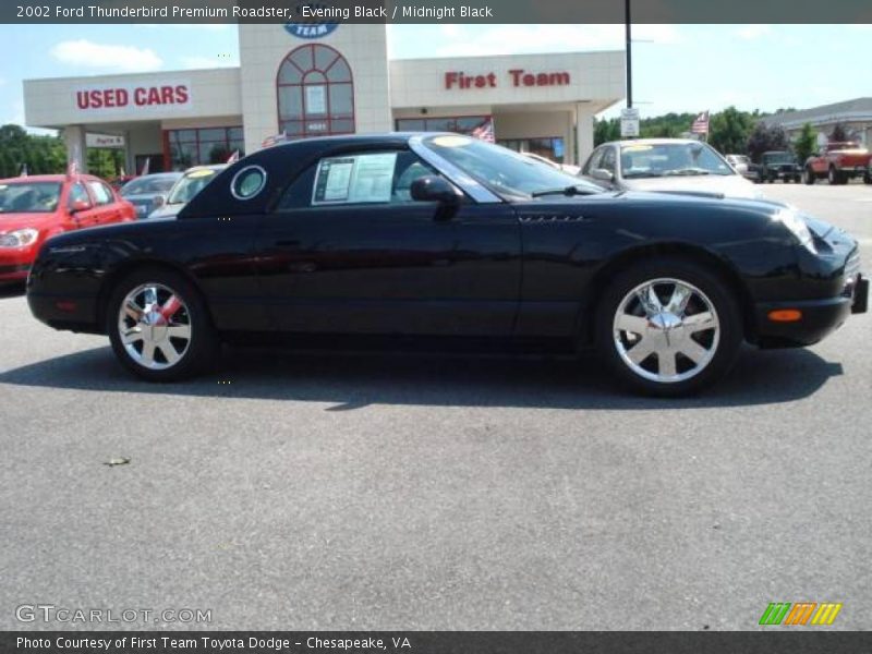 Evening Black / Midnight Black 2002 Ford Thunderbird Premium Roadster