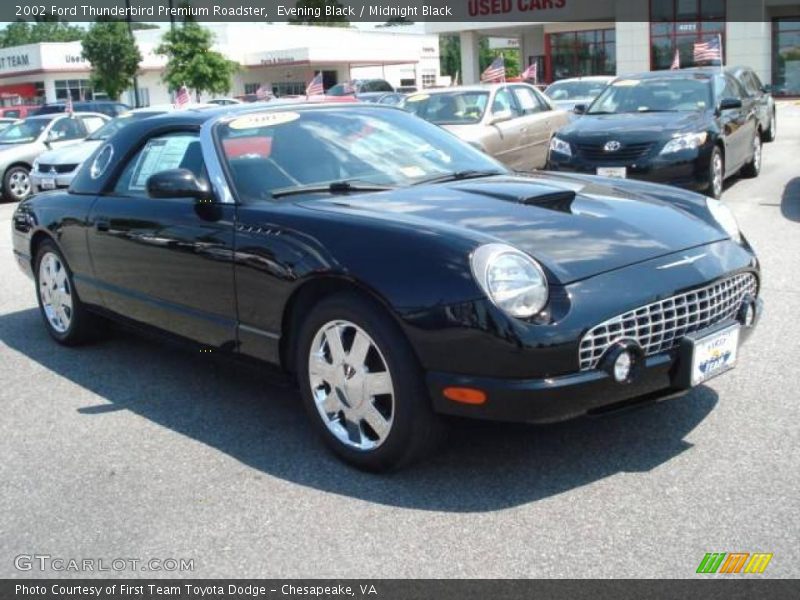Evening Black / Midnight Black 2002 Ford Thunderbird Premium Roadster