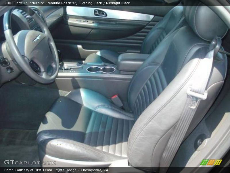 Evening Black / Midnight Black 2002 Ford Thunderbird Premium Roadster
