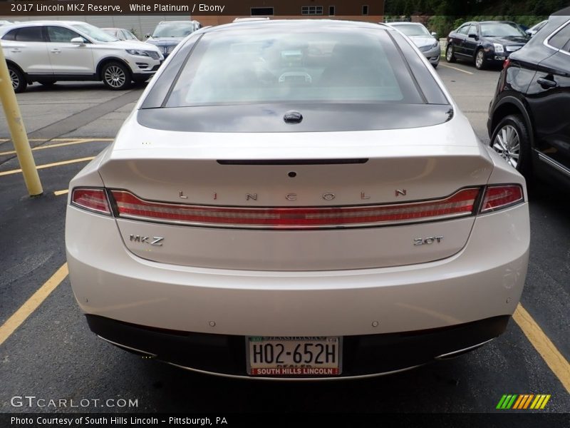 White Platinum / Ebony 2017 Lincoln MKZ Reserve