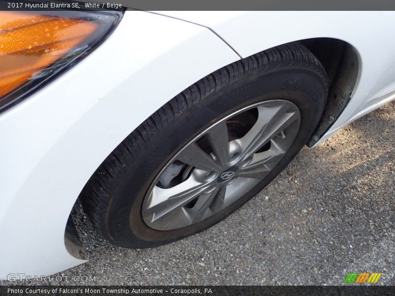 White / Beige 2017 Hyundai Elantra SE