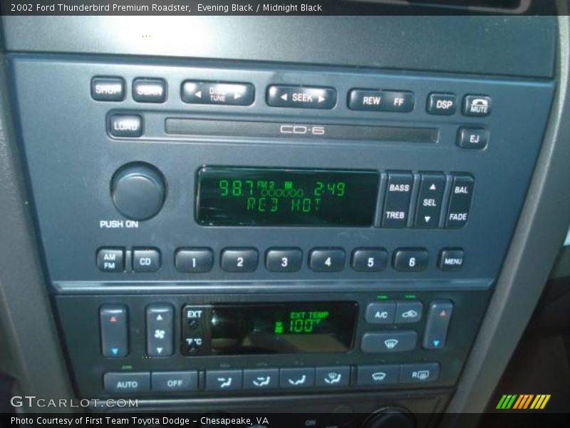 Evening Black / Midnight Black 2002 Ford Thunderbird Premium Roadster
