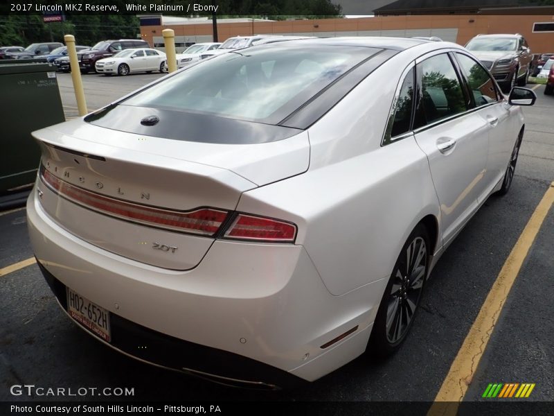 White Platinum / Ebony 2017 Lincoln MKZ Reserve
