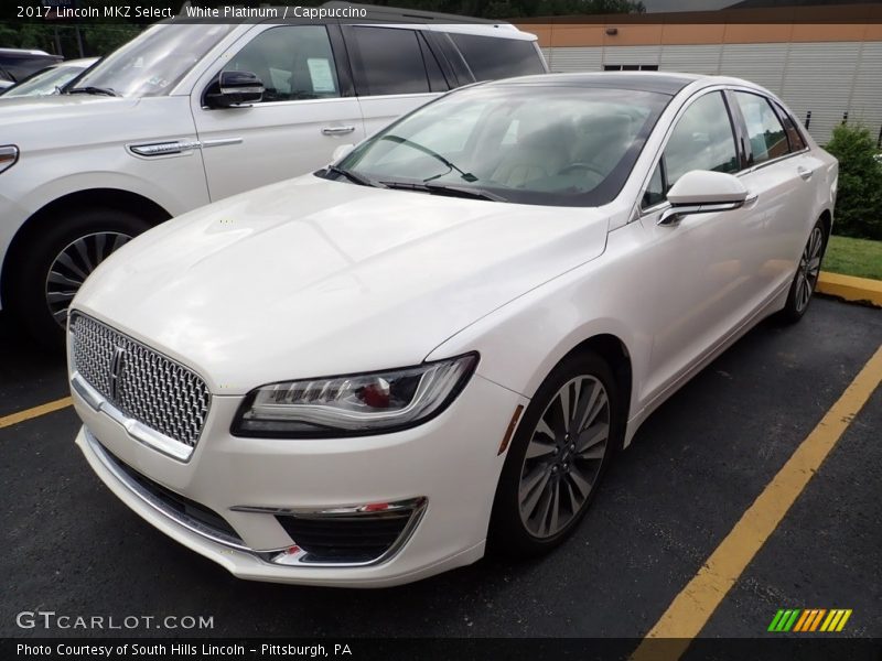 White Platinum / Cappuccino 2017 Lincoln MKZ Select