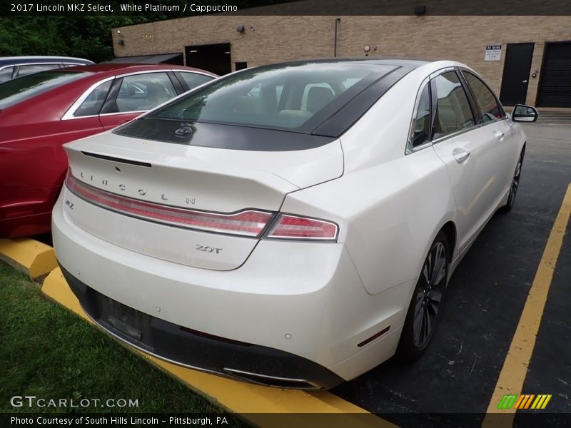 White Platinum / Cappuccino 2017 Lincoln MKZ Select