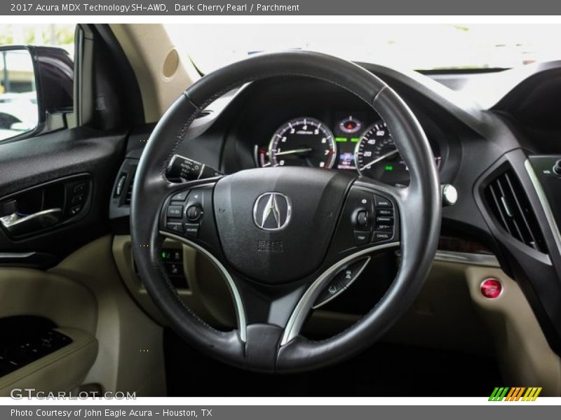 Dark Cherry Pearl / Parchment 2017 Acura MDX Technology SH-AWD