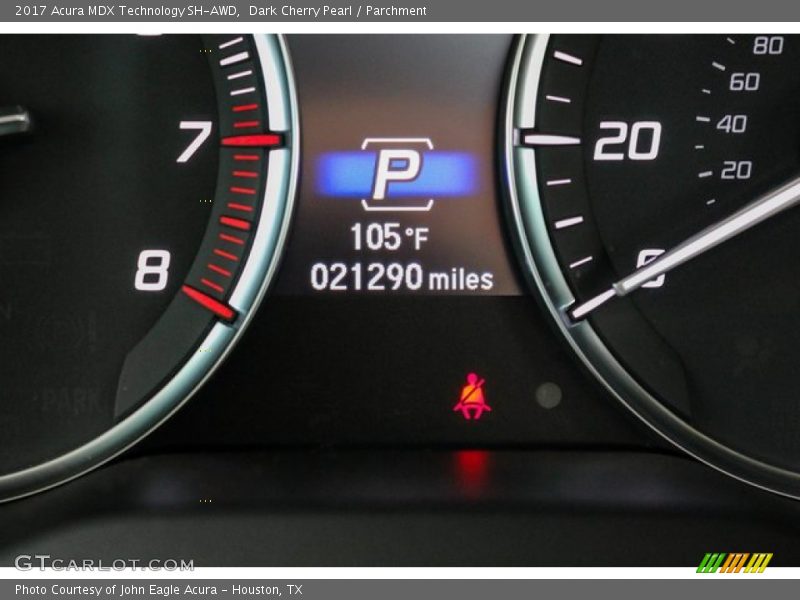 Dark Cherry Pearl / Parchment 2017 Acura MDX Technology SH-AWD