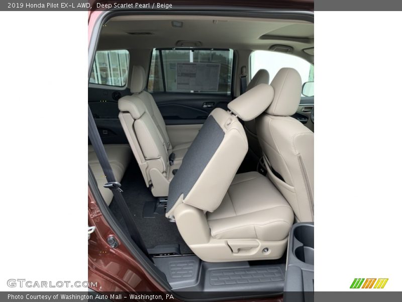 Deep Scarlet Pearl / Beige 2019 Honda Pilot EX-L AWD