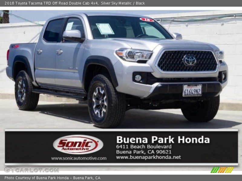 Silver Sky Metallic / Black 2018 Toyota Tacoma TRD Off Road Double Cab 4x4