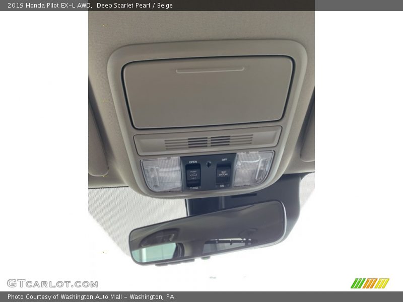 Deep Scarlet Pearl / Beige 2019 Honda Pilot EX-L AWD