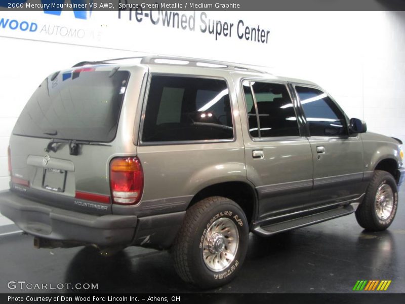 Spruce Green Metallic / Medium Graphite 2000 Mercury Mountaineer V8 AWD
