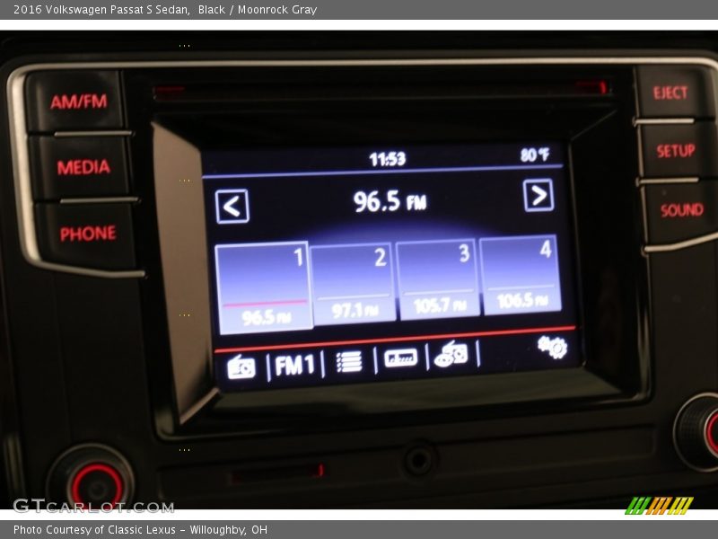 Black / Moonrock Gray 2016 Volkswagen Passat S Sedan