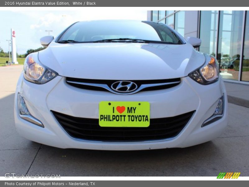 White / Black 2016 Hyundai Elantra Value Edition