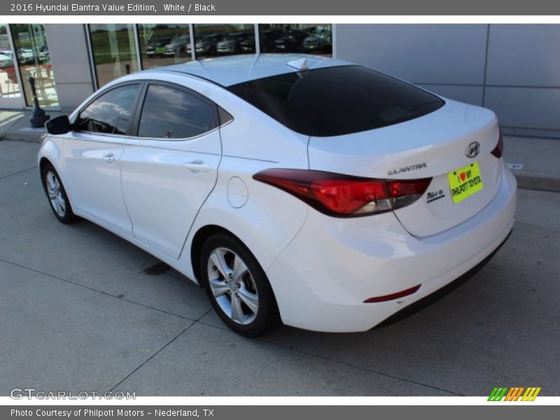 White / Black 2016 Hyundai Elantra Value Edition