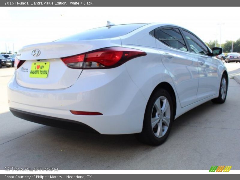 White / Black 2016 Hyundai Elantra Value Edition