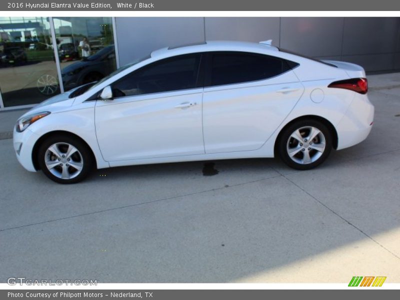 White / Black 2016 Hyundai Elantra Value Edition