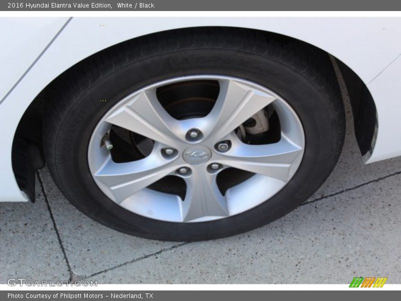 White / Black 2016 Hyundai Elantra Value Edition