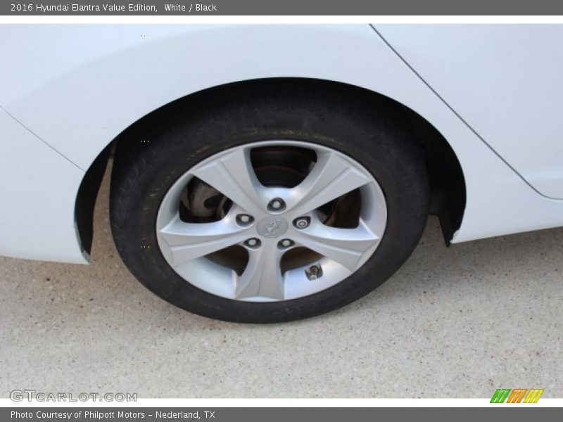 White / Black 2016 Hyundai Elantra Value Edition
